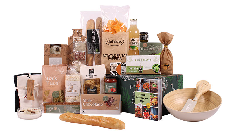 Voorbeeld van een kerstpakket met het thema duurzaamheid 